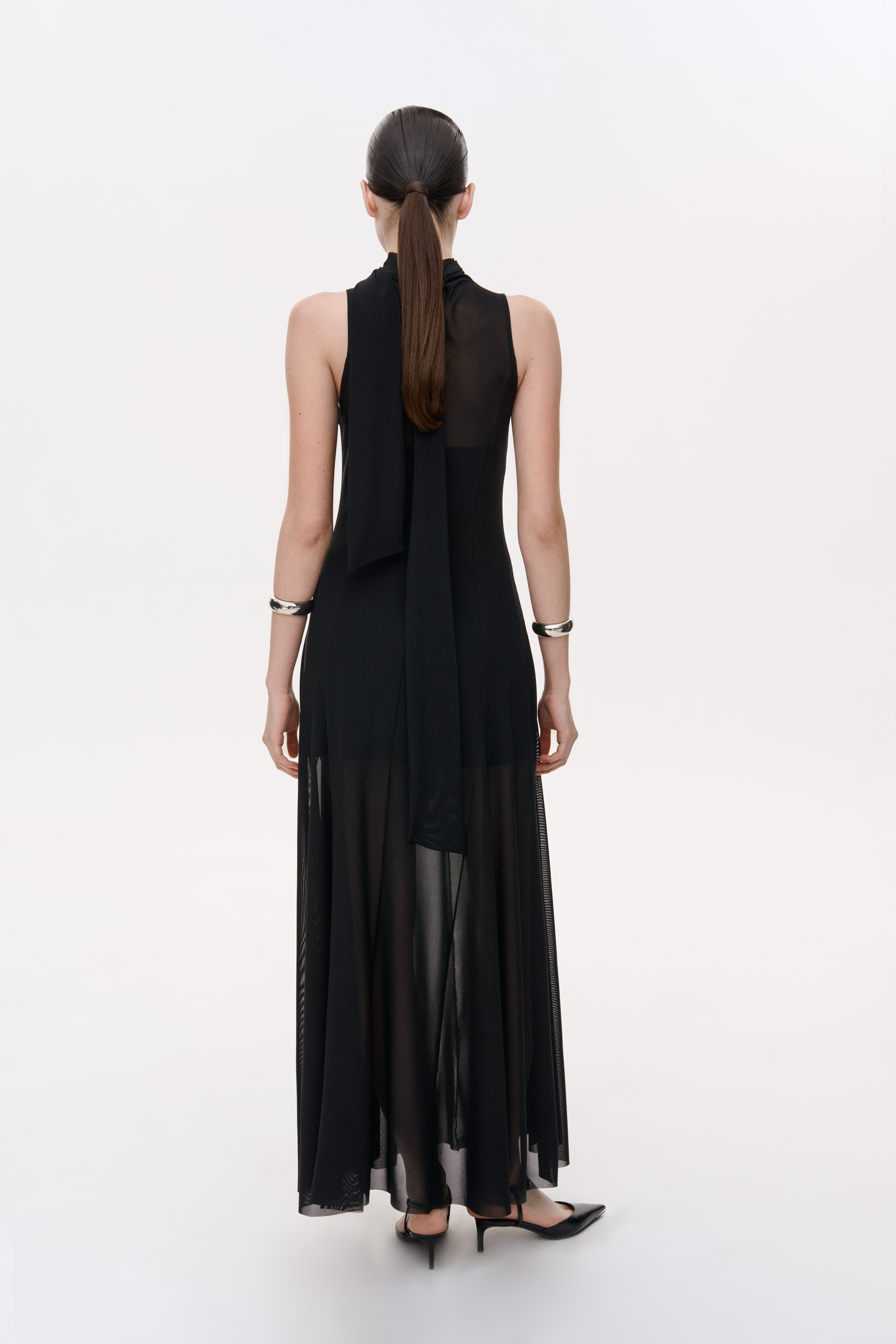 СУКНЯ МАКСІ З НАПІВПРОЗОРОЇ СІТКИ 1251 зображення 3